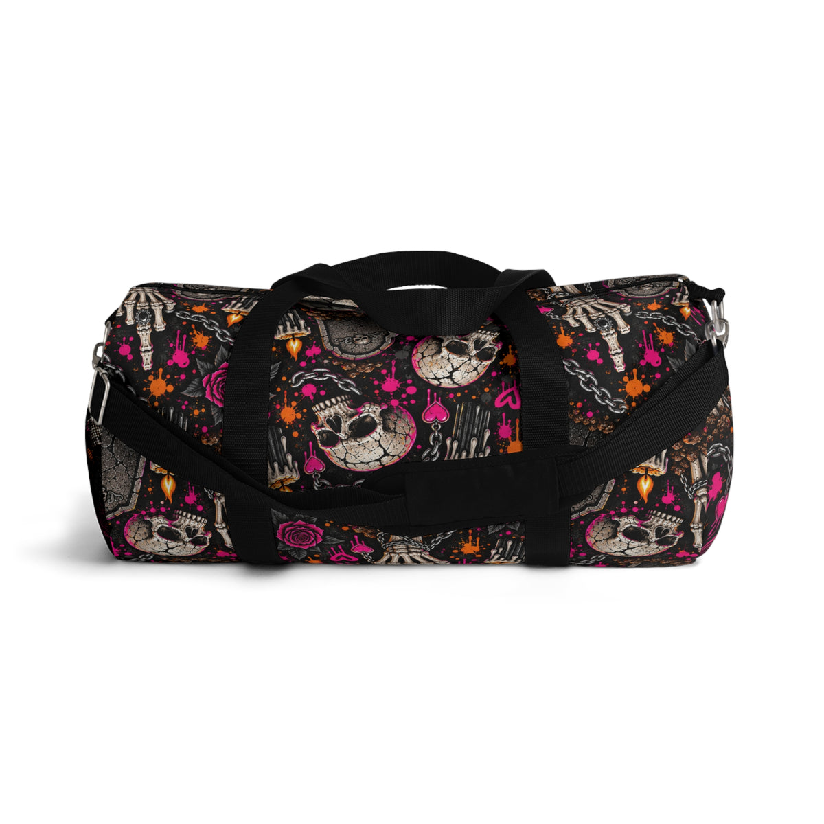 Dirt & Defiance Duffel Bag | Skull & Rose Halloween Travel Bag by Subbin4Sanity