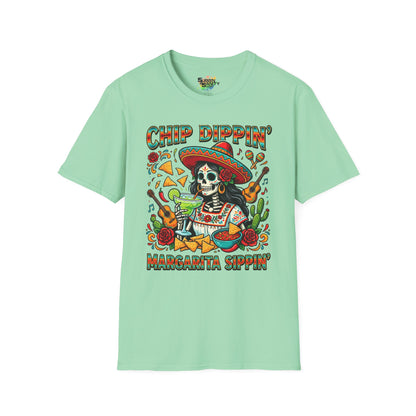 "Chip Dippin Margarita Sippin" (Square) | Unisex Softstyle T-Shirt
