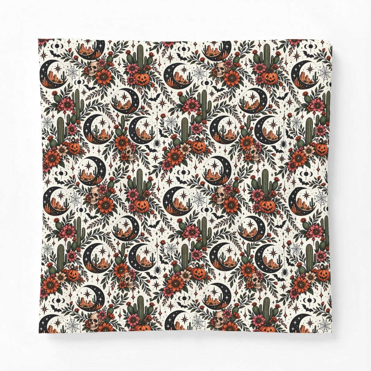 Crescent Blooms Comforter | Boho Celestial Floral Halloween Bedding by Subbin4Sanity
