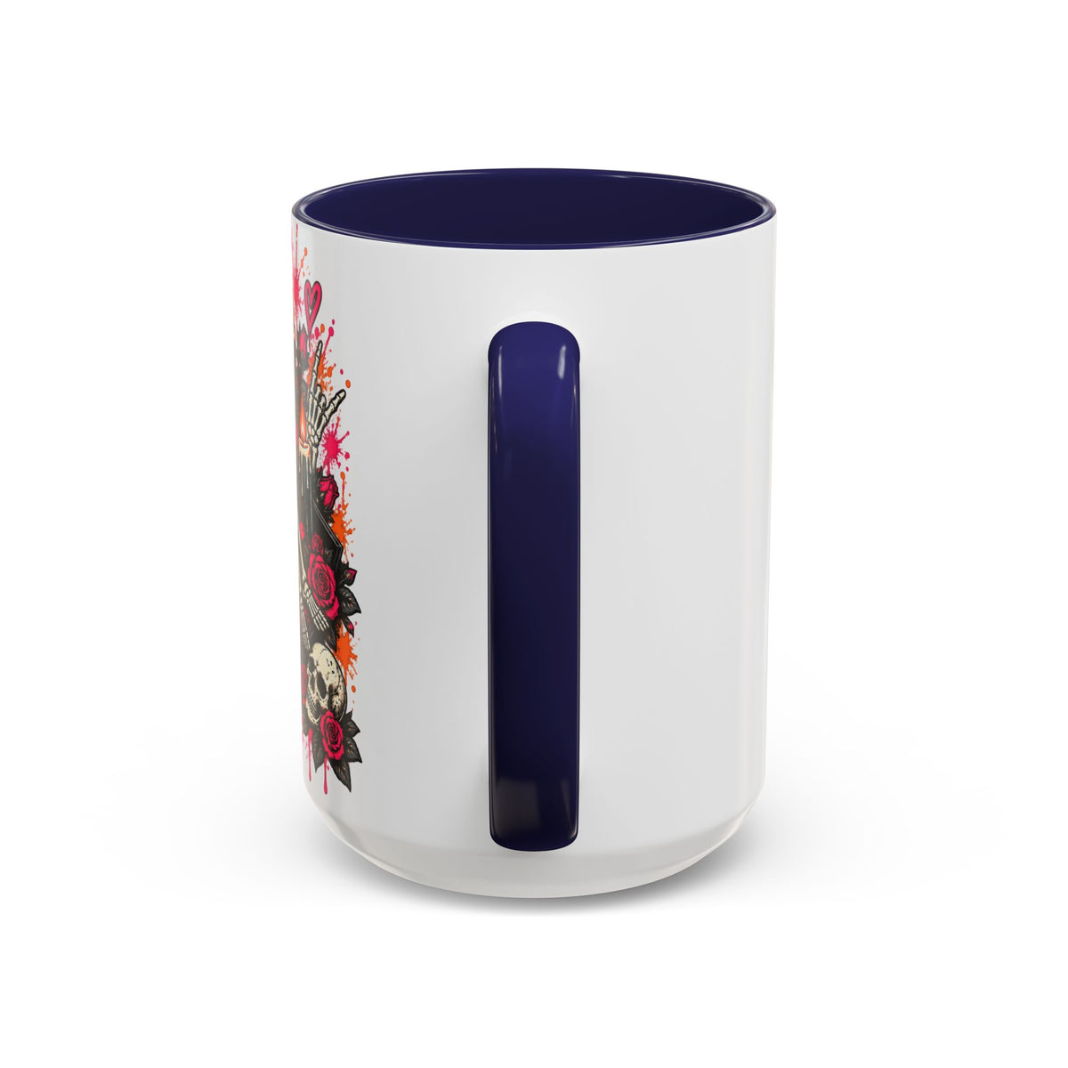 Dead & Unbothered Coffee Mug | Gothic Skeleton Ceramic Mug by Subbin4Sanity