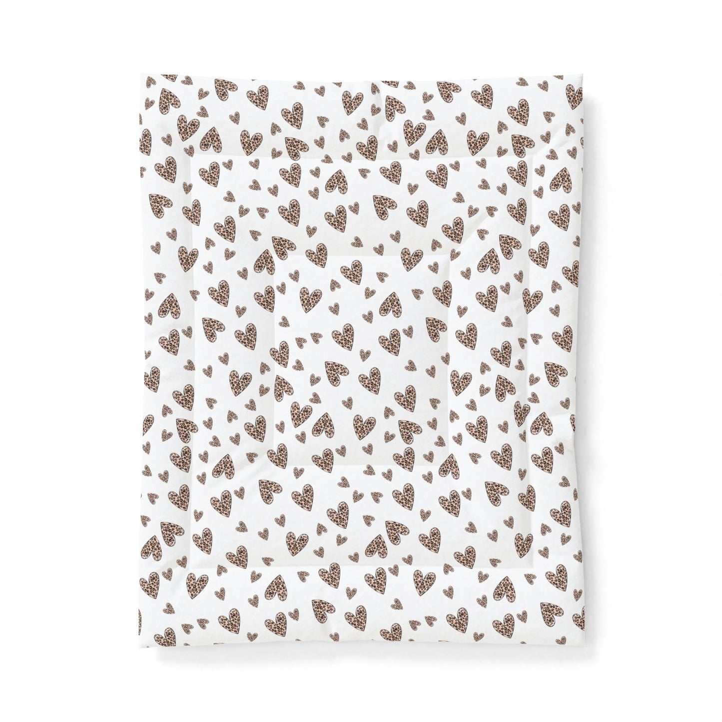 Wild Love Comforter Blanket | Leopard Heart Cotton Comforter – Cozy Animal Print Bed Blanket by Subbin4Sanity