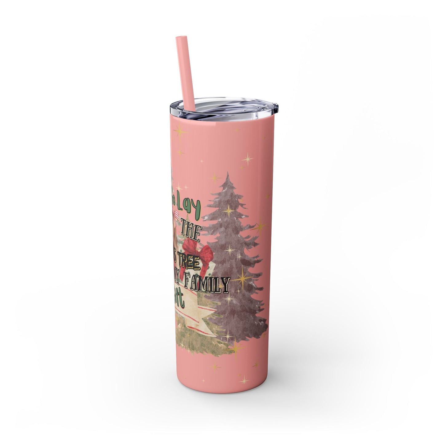 Christmas Skinny Tumbler with Straw, 20oz