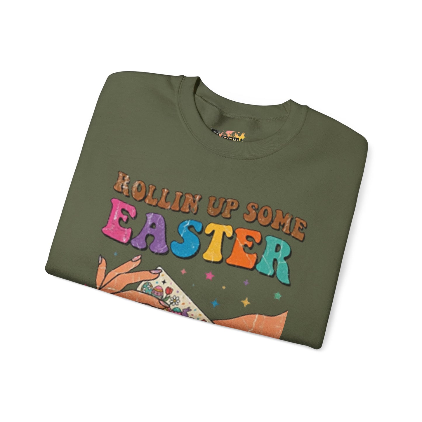 "Rollin Up Some Easter Spirit" Holiday Sweatshirt — Cozy Easter Crewneck