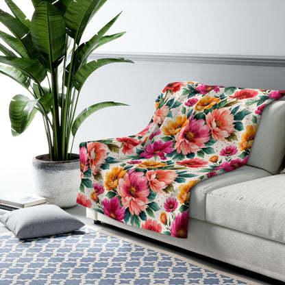 Electric Wildflower Garden Pattern – Splatter Bloom Collection – Original Seamless Design By Subbin4Sanity