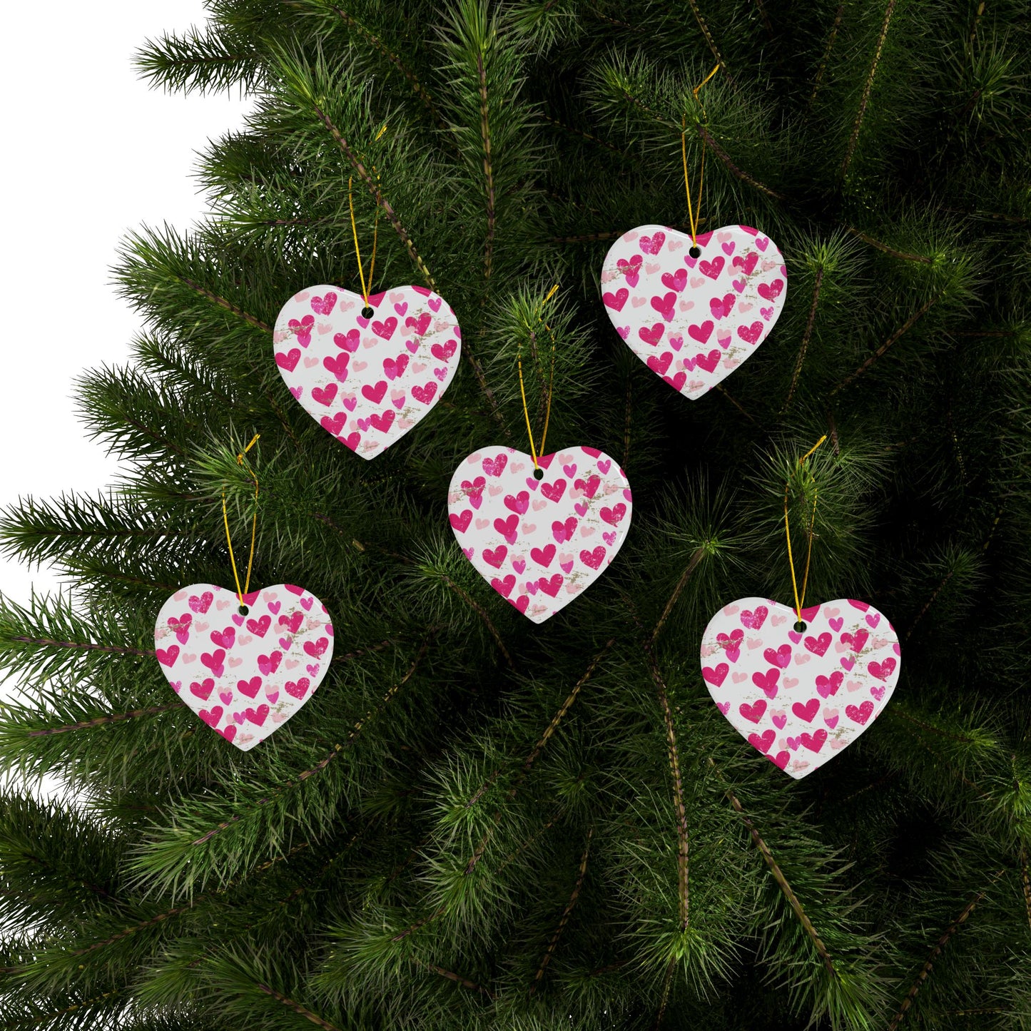 Valentines Ceramic Ornament (1pc, 3pcs, 5pcs, 10pcs)
