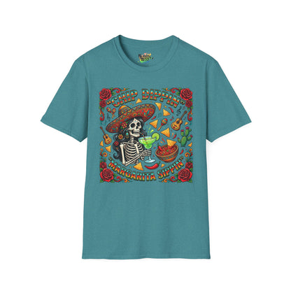 "Chip Dippin Margarita Sippin" (Circle) | Unisex Softstyle T-Shirt