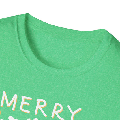 Merry Christmas Y’all Text Graphic T-Shirt | Southern Holiday Tee by Subbin4Sanity