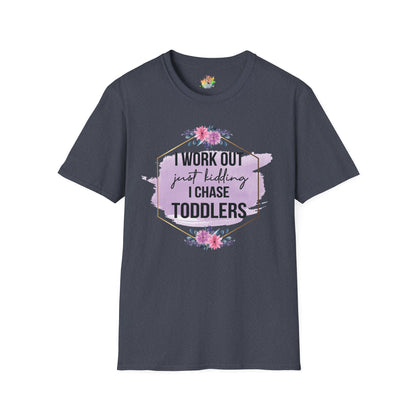 I Chase Toddlers Graphic T-Shirt | Funny Parenting Life Statement Tee by Subbin4Sanity