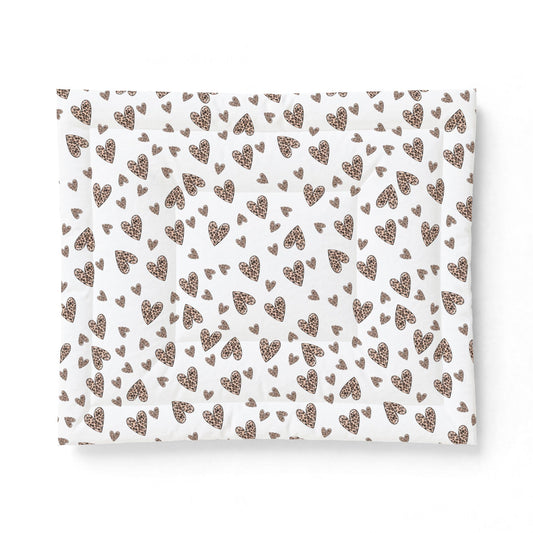 Leopard Heart Cotton Comforter – Cozy Animal Print Bed Blanket