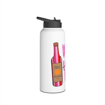 "V Is For Vodka" Stainless Steel Valentines Water Bottle — Valentine's Day Water Bottle
