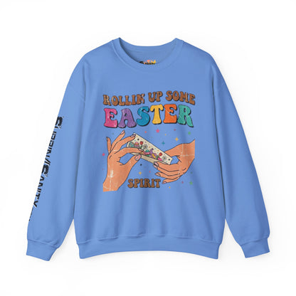 "Rollin Up Some Easter Spirit" Holiday Sweatshirt — Cozy Easter Crewneck