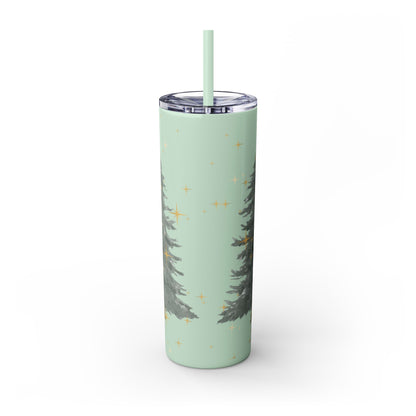 Christmas Skinny Tumbler with Straw, 20oz