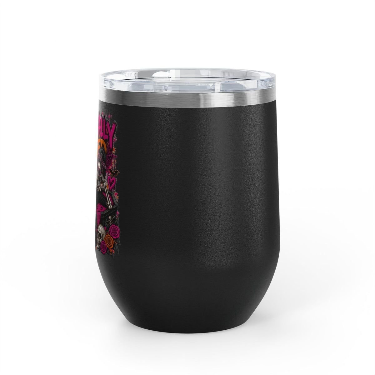 Emotionally Deceased 12oz Wine Tumbler | Dark Humor Gothic Stainless Steel Cup by Subbin4Sanity