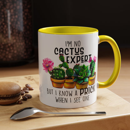 Coffee Mug, 11oz, "No Cactus Expert"