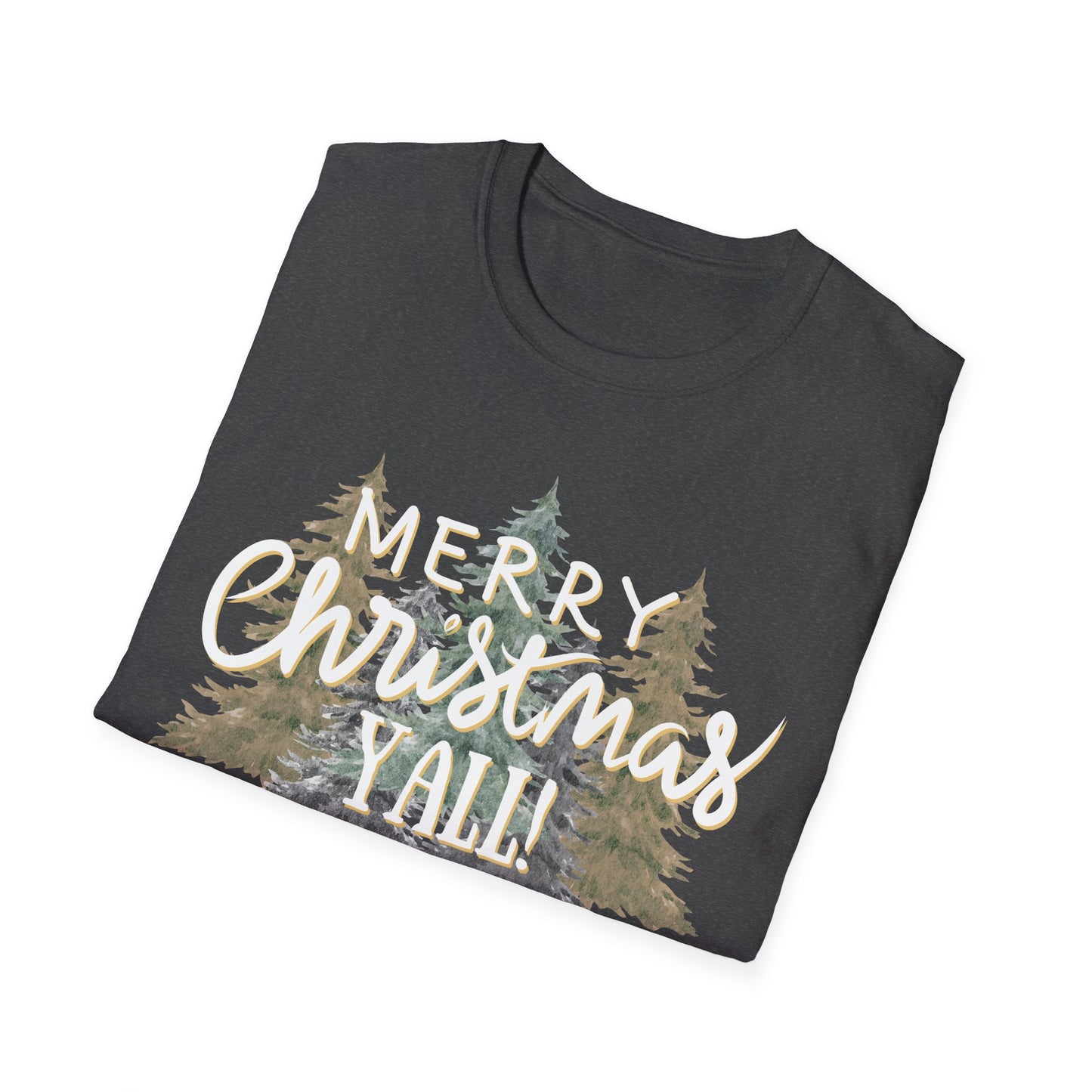 Merry Christmas Y’all Graphic T-Shirt | Southern Holiday Tee by Subbin4Sanity