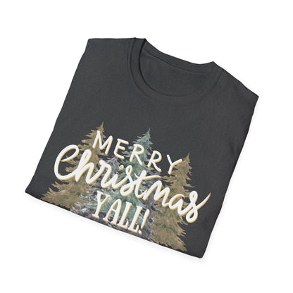 Merry Christmas Y’all Graphic T-Shirt | Southern Holiday Tee by Subbin4Sanity