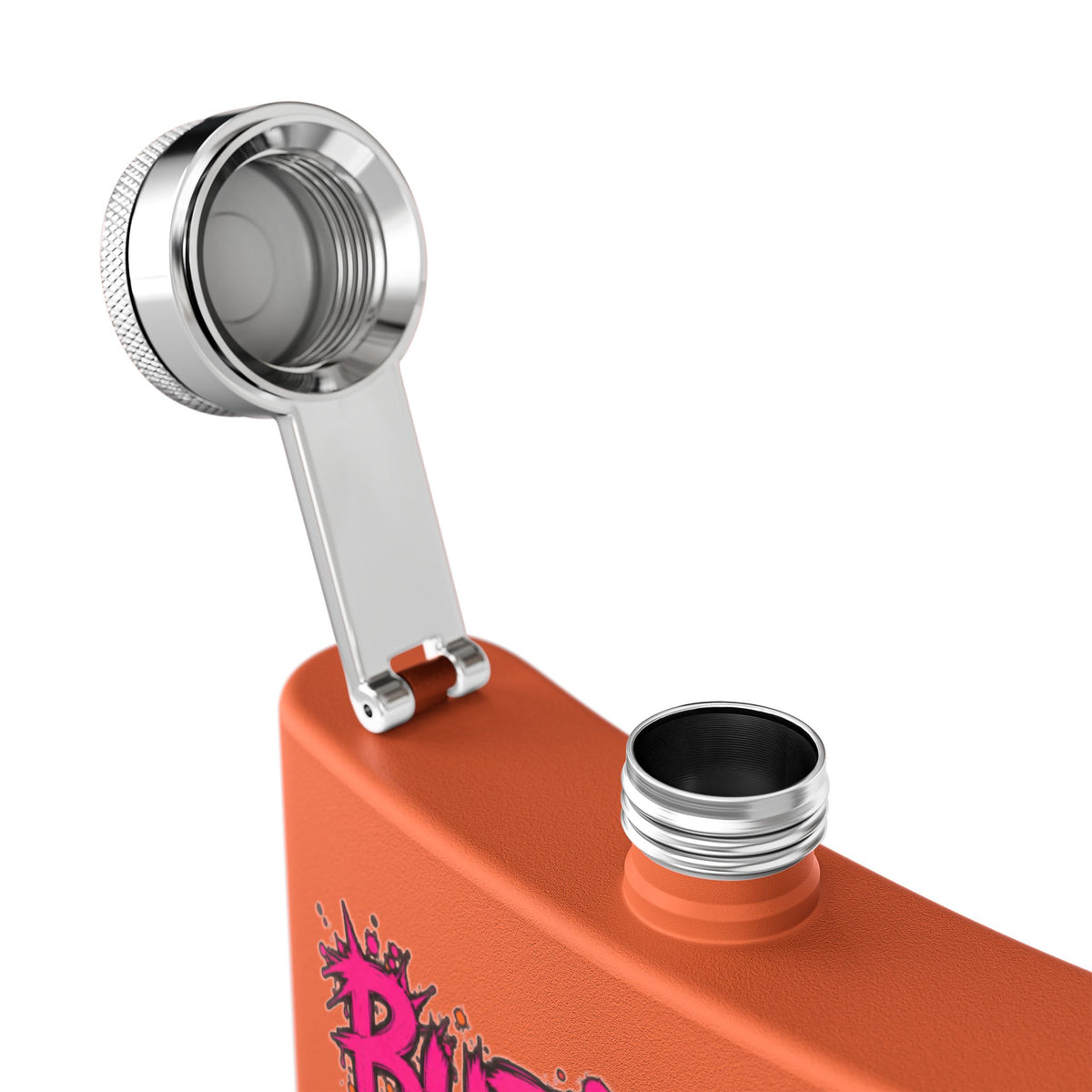 I Buried My Last Fuck Right Here 6oz Stainless Steel Flask | Sarcastic Gothic Statement Flask by Subbin4Sanity