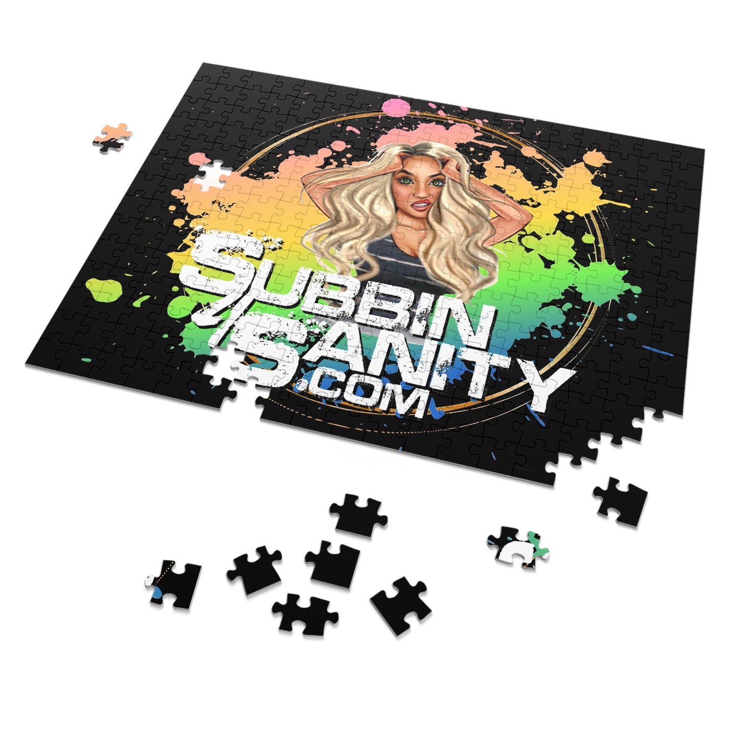 Customizable Jigsaw Puzzle with Tin Box | Personalized Logo, Photo, or Artwork Puzzle by Subbin4Sanity