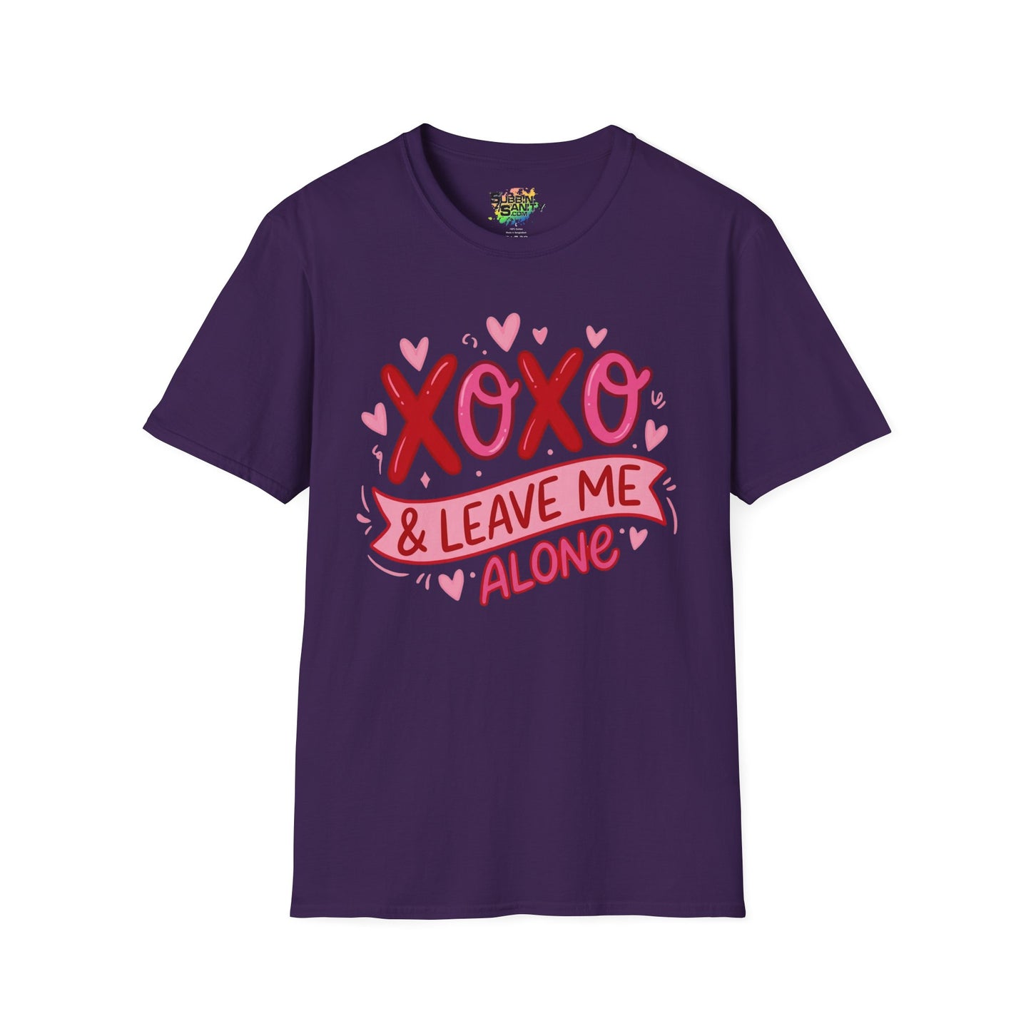 "XOXO & Leave Me Alone" Valentine T-Shirt – Cute Graphic Tee | Unisex Softstyle Valentine’s Day Shirt