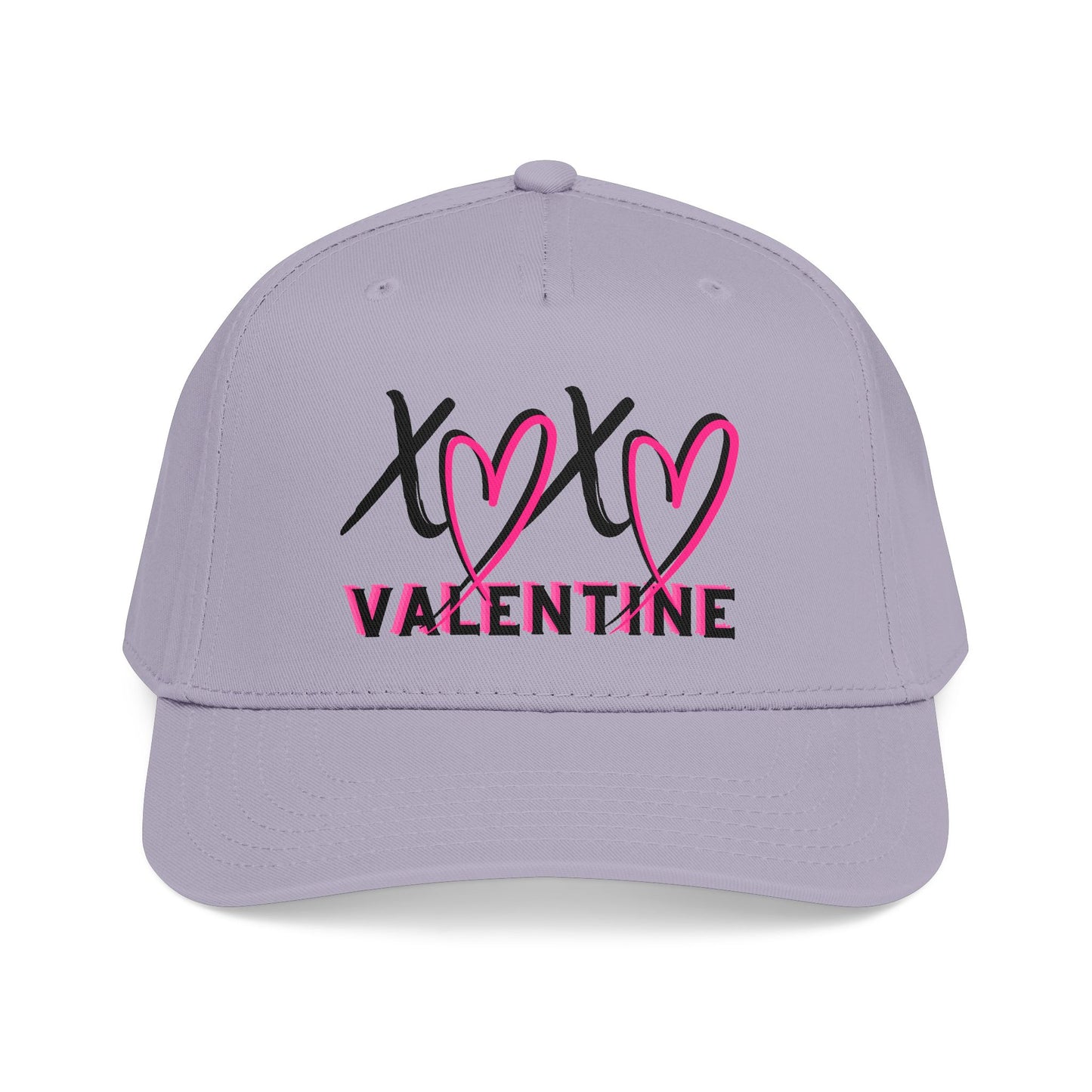 Valentine XOX Hearts Baseball Cap — Pink Heart DTF Valentine Hat