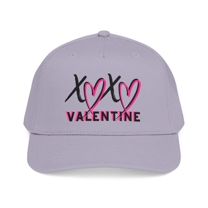 Valentine XOX Hearts Baseball Cap — Pink Heart DTF Valentine Hat