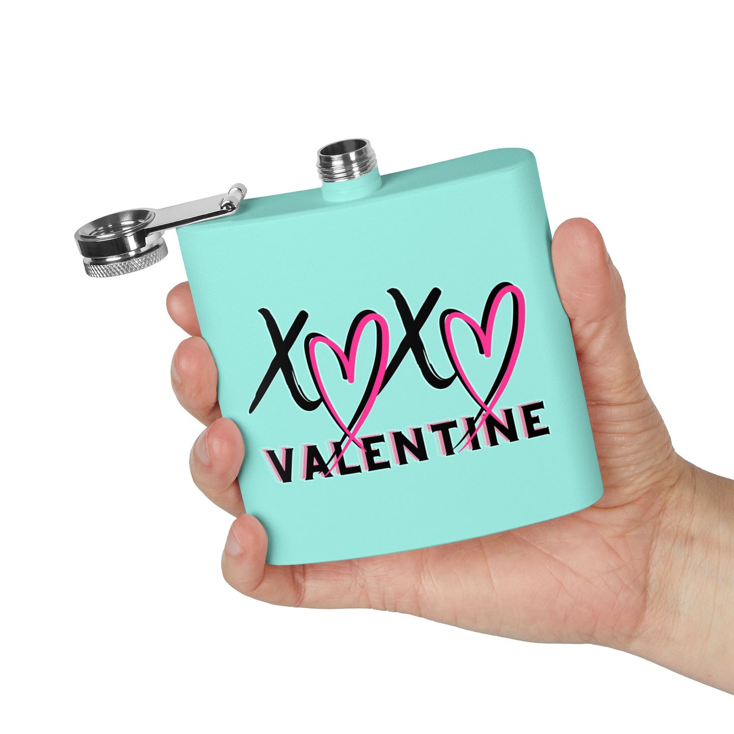 Flask - XOXO Valentine Stainless Steel 6oz Hip Flask