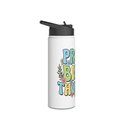 Proud Bible Thumper Multicolor Spring Easter Faith Stainless Steel Water Bottle