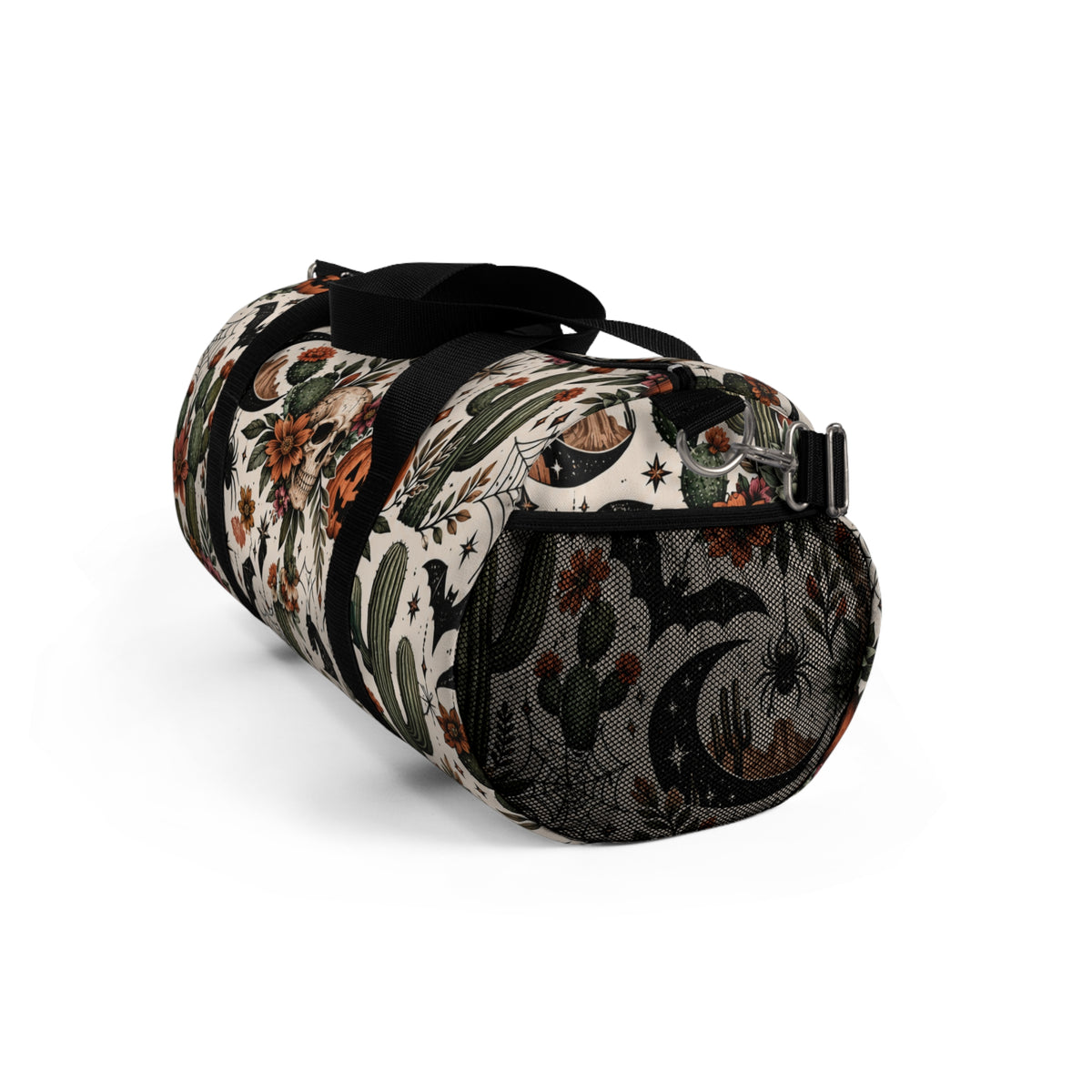 Desert Moonlight Duffel Bag | Boho Halloween Cactus Floral Travel Bag by Subbin4Sanity