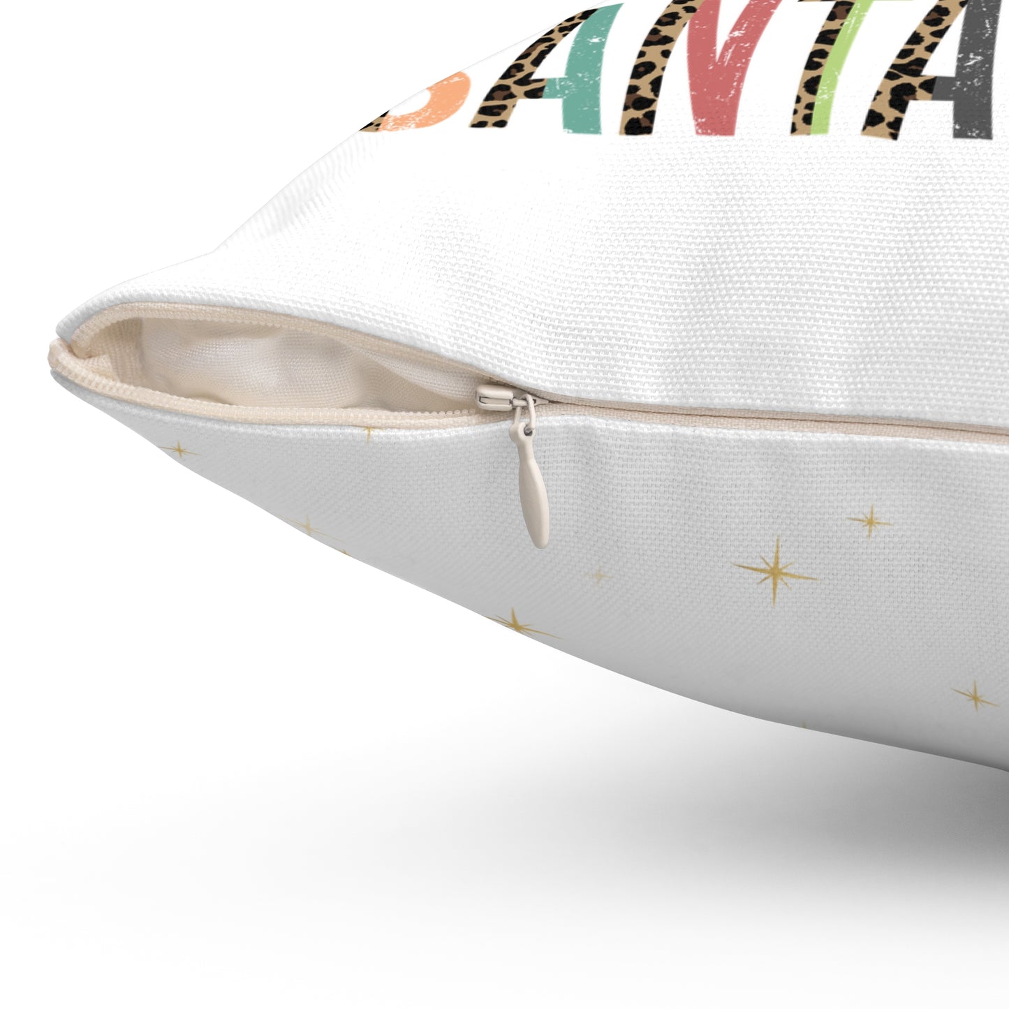 Christmas Pillowcase & Plush Insert "cozy fires, hot chocolate, candy canes, sweater weather, mistletoes, christmas lights, santa claus"