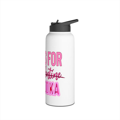 "V Is For Vodka" Stainless Steel Valentines Water Bottle — Valentine's Day Water Bottle