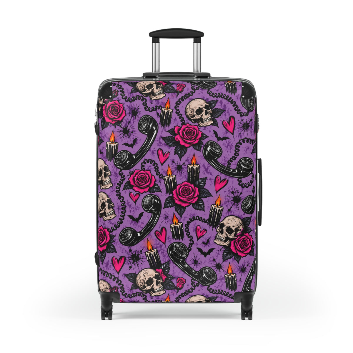 Karma’s Calling Suitcase | Skull & Rose Halloween Luggage by Subbin4Sanity