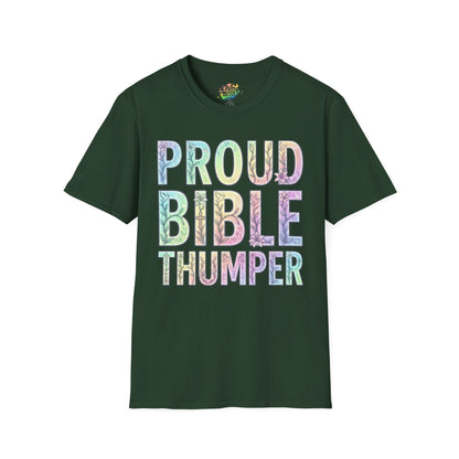 Proud Bible Thumper Pastel Rainbow Easter Faith Unisex Soft Style T-Shirt
