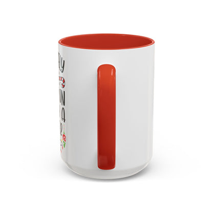 Christmas Coffee Mug, 11oz, "To get run over by a reindeer"