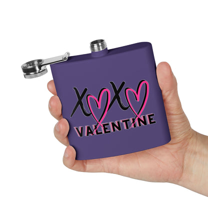 Flask - XOXO Valentine Stainless Steel 6oz Hip Flask