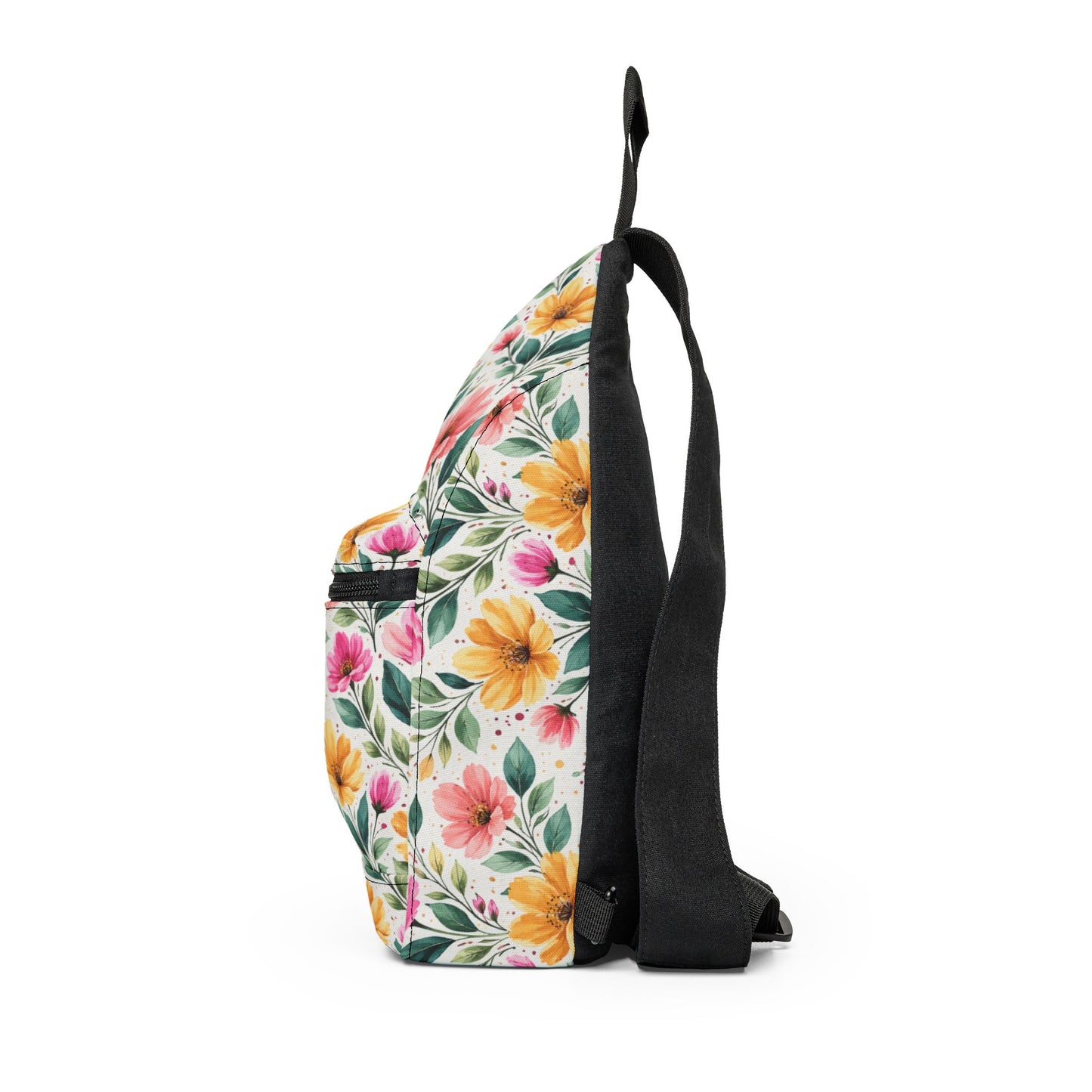 Watercolor Wildflower Garden Pattern – Splatter Bloom Collection – Crossbody Sling Bag