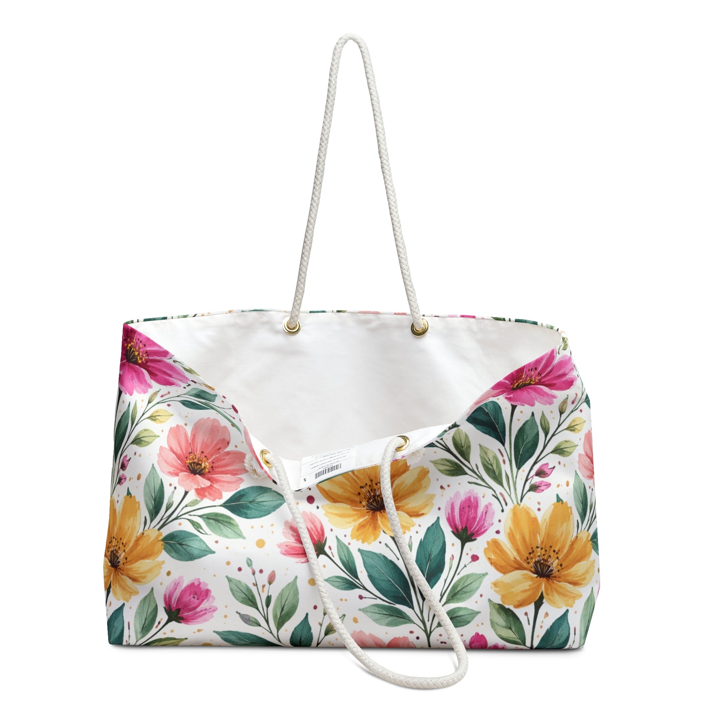 Watercolor Wildflower Garden Pattern – Splatter Bloom Collection – Weekender Tote Bag