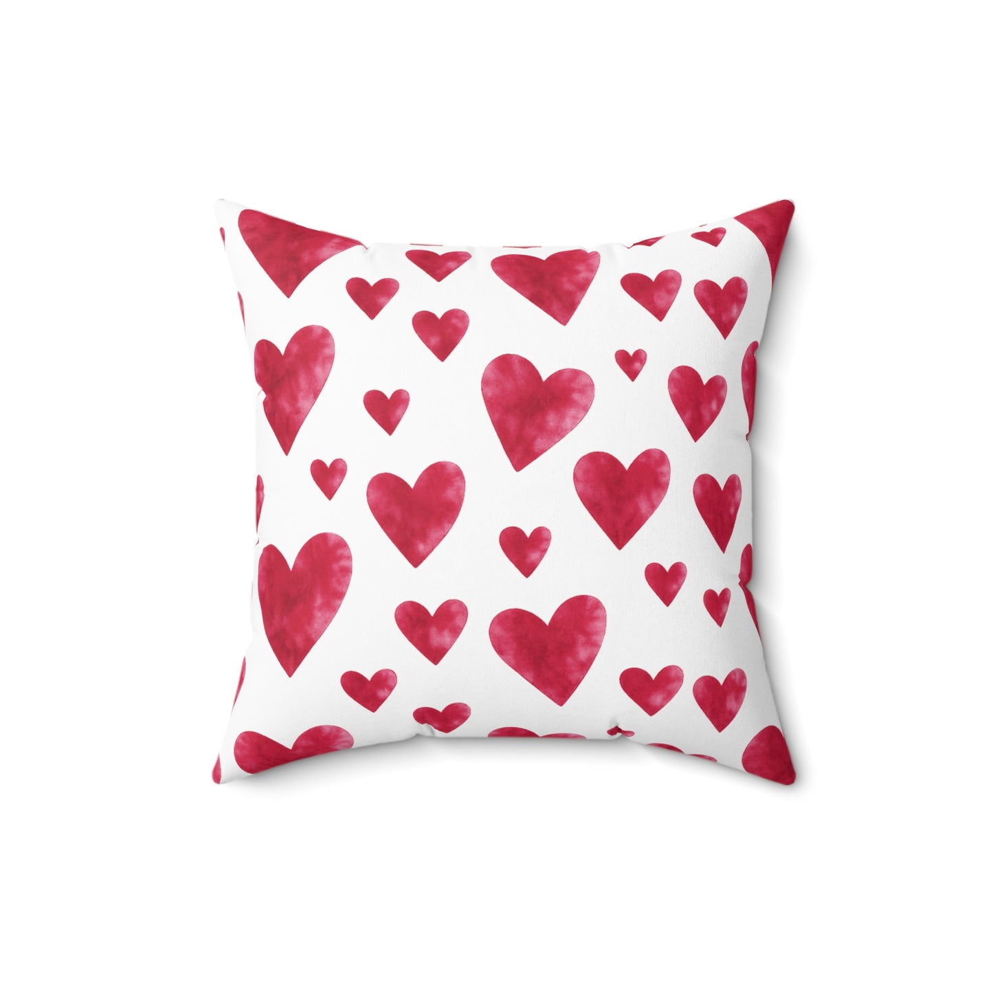 In My Self Love Era Red Watercolor Heart Patterned Double Sided Pillowcase & Pillow Insert