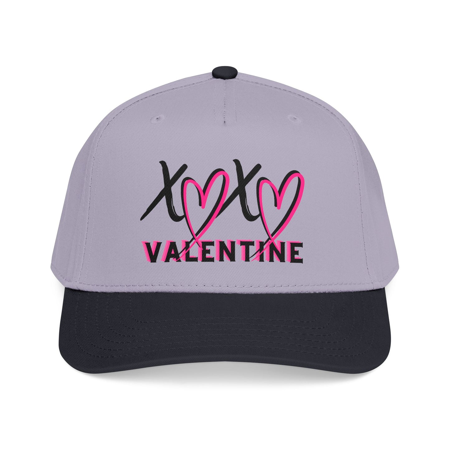 Valentine XOX Hearts Baseball Cap — Pink Heart DTF Valentine Hat