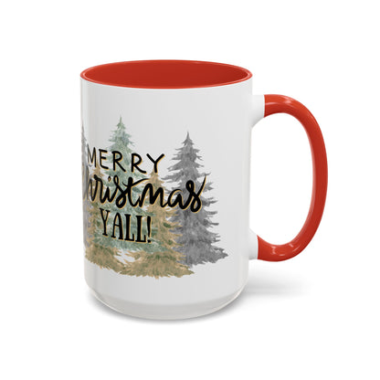Christmas Coffee Mug, 11oz, "Merry Christmas Yall"