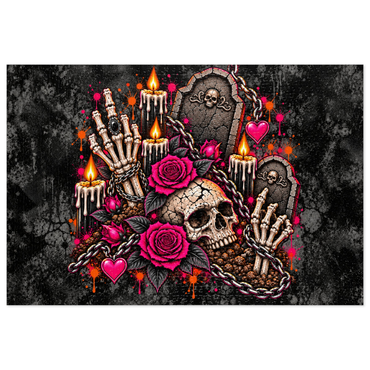 Dirt & Defiance Halloween Jigsaw Puzzle | Gothic Coffin Statement Puzzle by Subbin4Sanity
