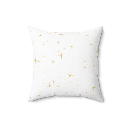 Christmas white Pillow Case & Pillow Insert with star pattern "im gunna lay under the christmas tree and remind my family ima gift"