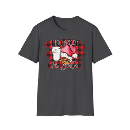 I Put Out For Santa Graphic T-Shirt | Funny Naughty Christmas Tee by Subbin4Sanity