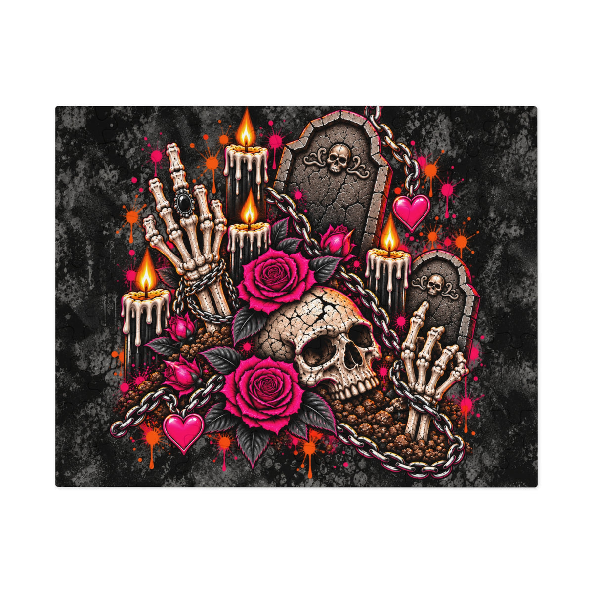 Dirt & Defiance Halloween Jigsaw Puzzle | Gothic Coffin Statement Puzzle by Subbin4Sanity