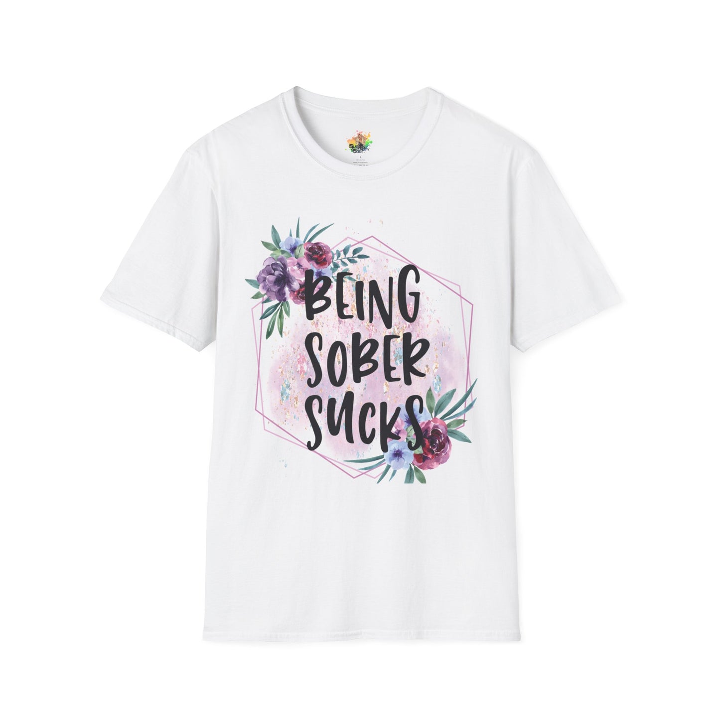 Being Sober Sucks Graphic T-Shirt | Funny Dark Humor Statement Tee by Subbin4Sanity