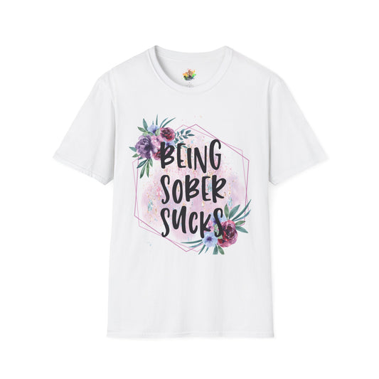 Being Sober Sucks Graphic T-Shirt | Funny Dark Humor Statement Tee by Subbin4Sanity