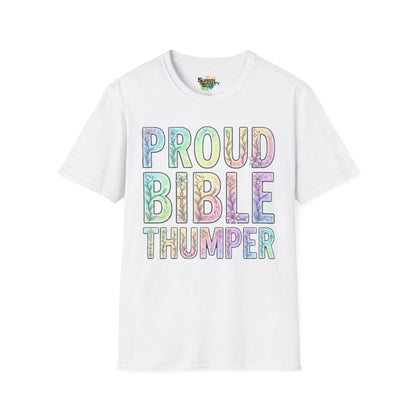Proud Bible Thumper Pastel Rainbow Easter Faith Unisex Soft Style T-Shirt