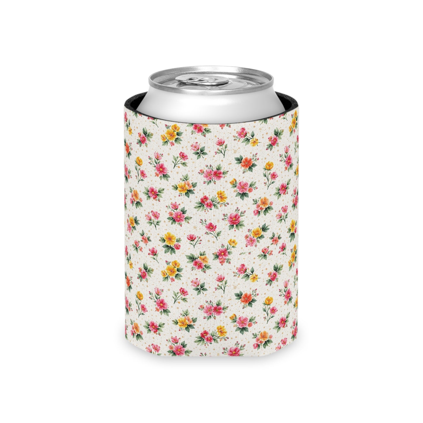Wildflower Sprinkle Pattern – Splatter Bloom Collection — Lightweight Foam Grip Lined Koozie