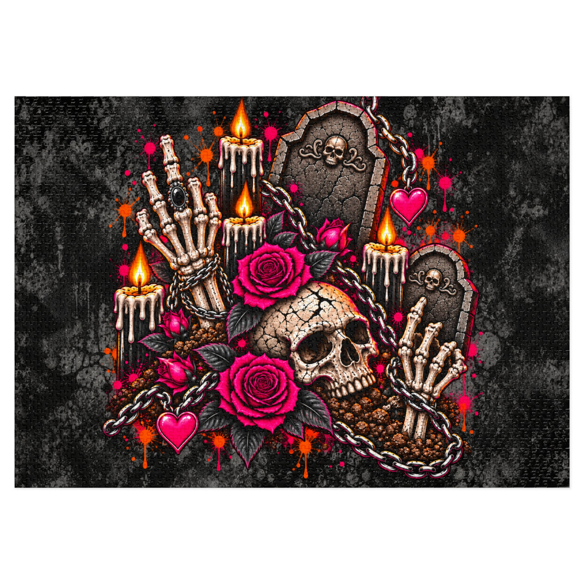 Dirt & Defiance Halloween Jigsaw Puzzle | Gothic Coffin Statement Puzzle by Subbin4Sanity