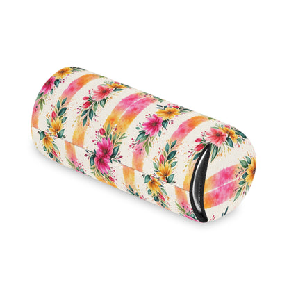 Wildflower Garden Stripe Pattern – Splatter Bloom Collection — Lightweight Foam Grip Lined Koozie
