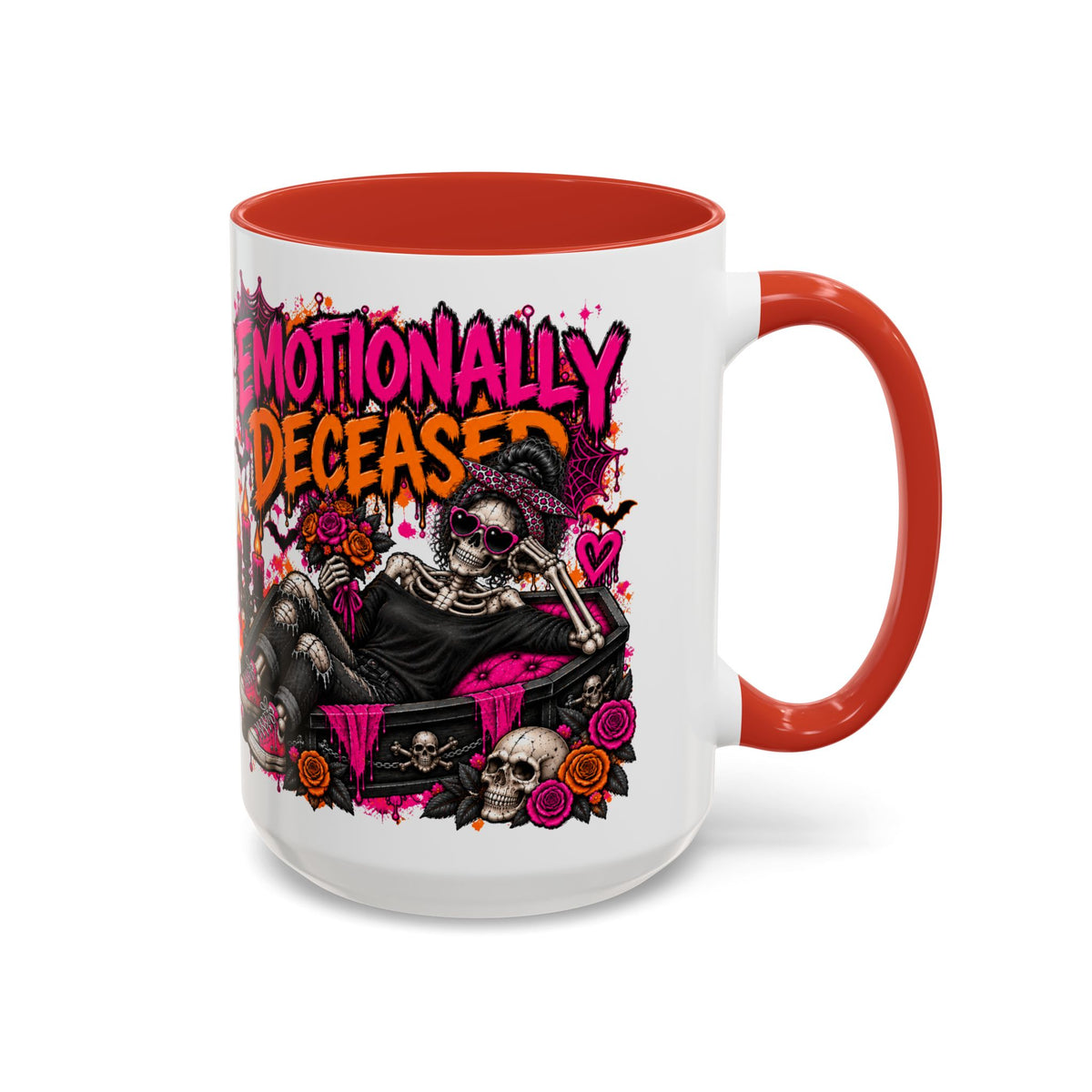 Emotionally Deceased Coffee Mug | Sarcastic Gothic Ceramic Mug by Subbin4Sanity